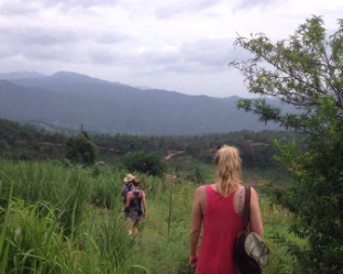 Hiking in the countryside